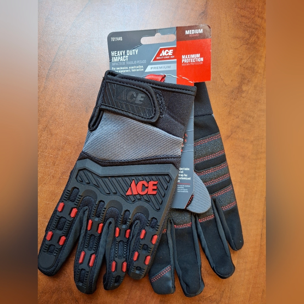 Ace High Performance Impact Gloves Sz Med 53686-23